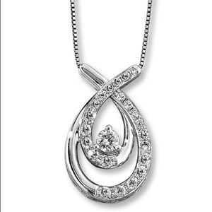✨ 1/3ct White Gold Diamond Loves Embrace Necklace✨